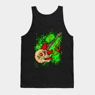 Skull guitar Tank Top